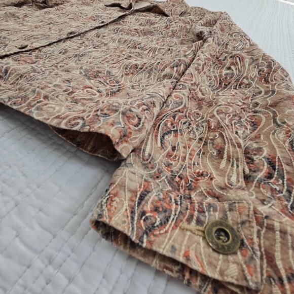 Analogy Multicolored Floral Embroidered Denim Jean Jacket EUC Women's Large - Picture 3 of 14